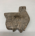 Fragment of a Cooking Spit, Stone; carved
